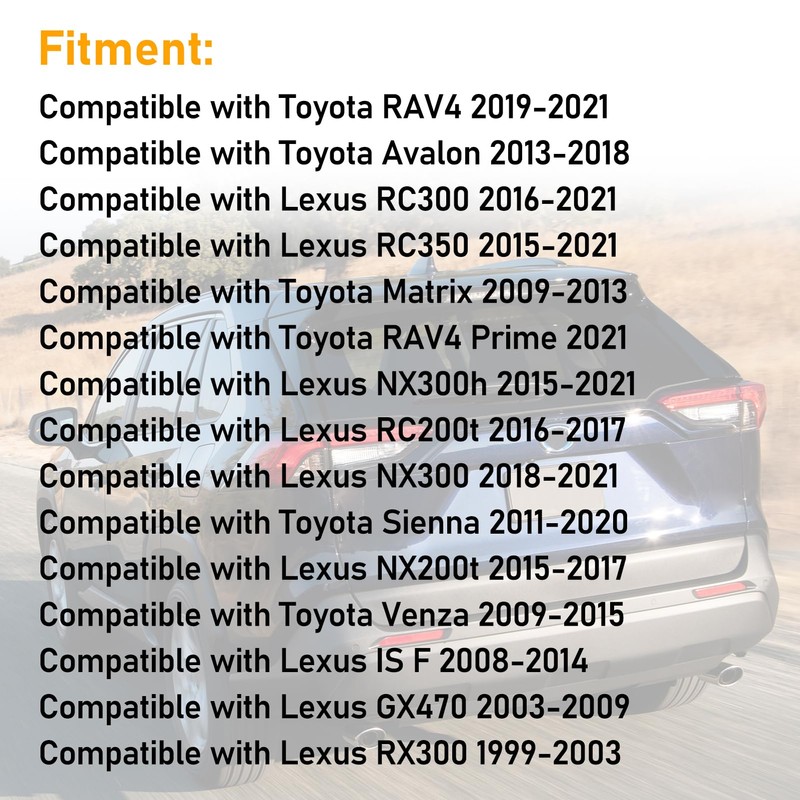 Abodvu Compatible with Toyota RAV4 Rear Bumper Reflector 2019-2024,Sienna Left