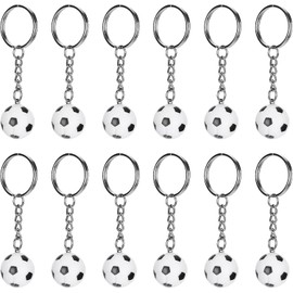 Llaveros de Fútbol 12 Piezas para Decoración de Fiesta de Cumpleaños Infantil y Eventos con Bolsa de Juguete para Niños