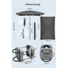 4smile Balcony Parasol 200 x 125 cm Set - UV50+