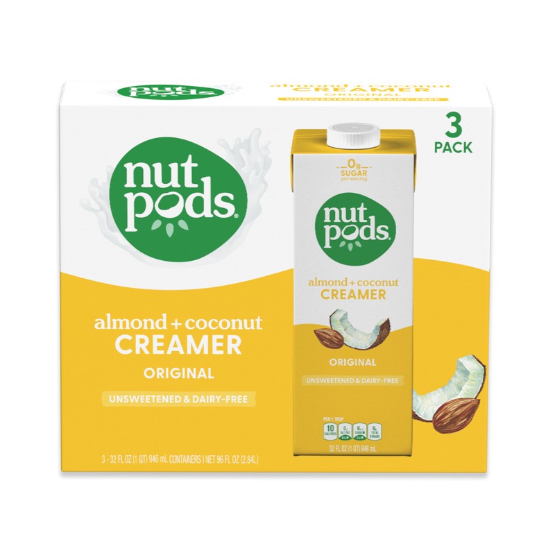 nutpods unsweetened Original Dairy-Free Coffee Creamer - 32oz 3-Pack