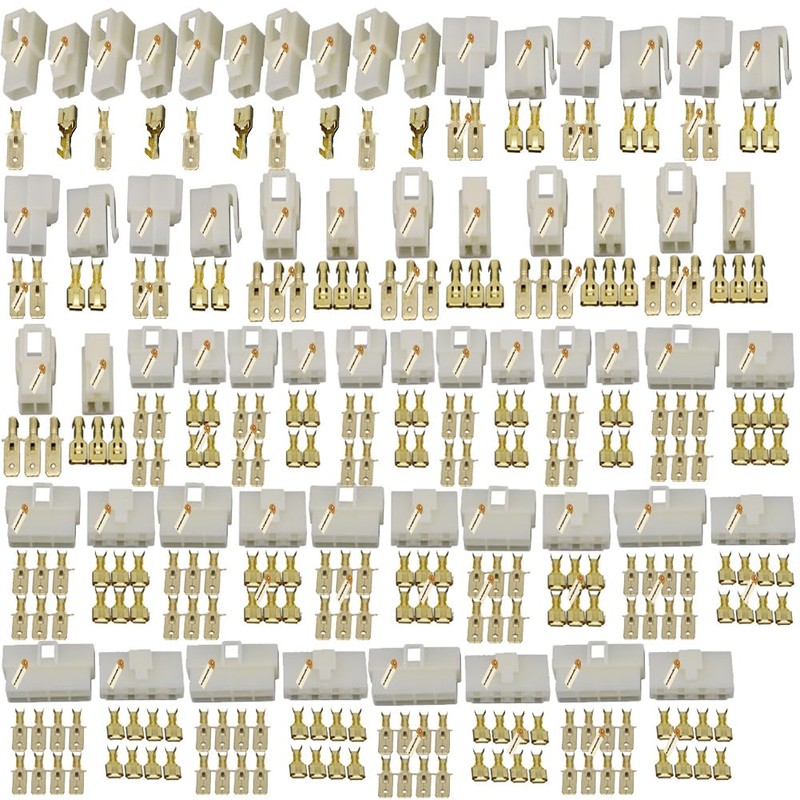 Lsgoodcare 472Pcs 6.3MM 1 2 3 4 6 8Pin Automotive