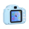 Kids Camera 2.0in IPS Screen Blue Comfortable Grip Rounded Body