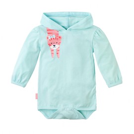 UV SKINZ UPF 50+ Baby Girls Hooded Sunzie - Peek-A-Boo Tiger - 6/12m