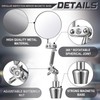 Kingdder 2 Pcs Circular Inspection Mirrors Magnetic Base Welding Mirror