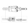 Quick Fitting Connector Kit,8Pcs 3/8 Pneumatic Quick Fittings Release Plug