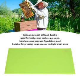 Horoper 2Pcs Silicone Beeswax Press Sheet, Beeswax Embosser Machine Soft Press Sheet Mould Tools, 5.4mm Flexible Silicone Beeswax Flexible Foundation Sheets Press Mold Beehive Wax Basis Press Sheet