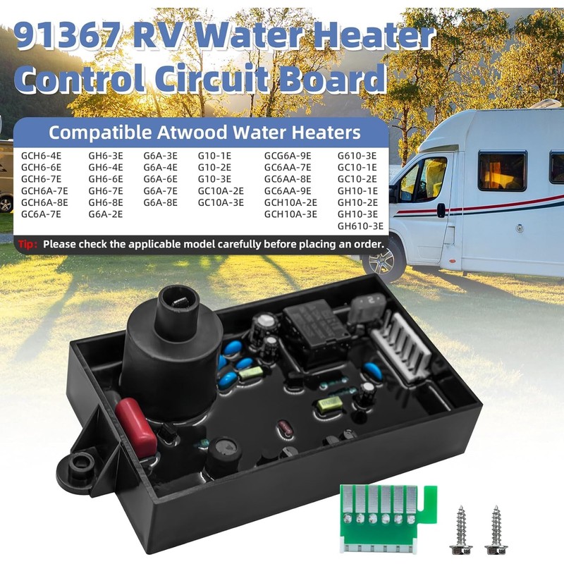 Alikali 91367 RV Water Heater Control Circuit Board Compatible with