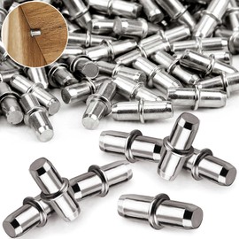 SWTYExt Pack of 150 Shelf Brackets Diameter 5 mm Floor Support with Ring Shelf Holder Shelf Pins Shelf Support for Shelves Made of Solid Steel for Cabinets Furniture Shelf Supports