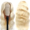 HUANGCAI 613 Lace Front Wigs Human Hair 13x1 Blonde Lace