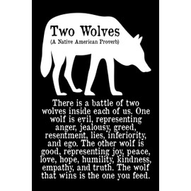 The wolf you feed silhouette poster or print unframed