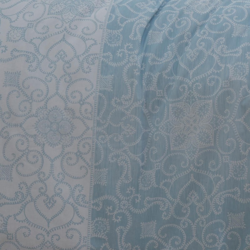 Dreams & Drapes - Light Blue Paisley Duvet Cover -