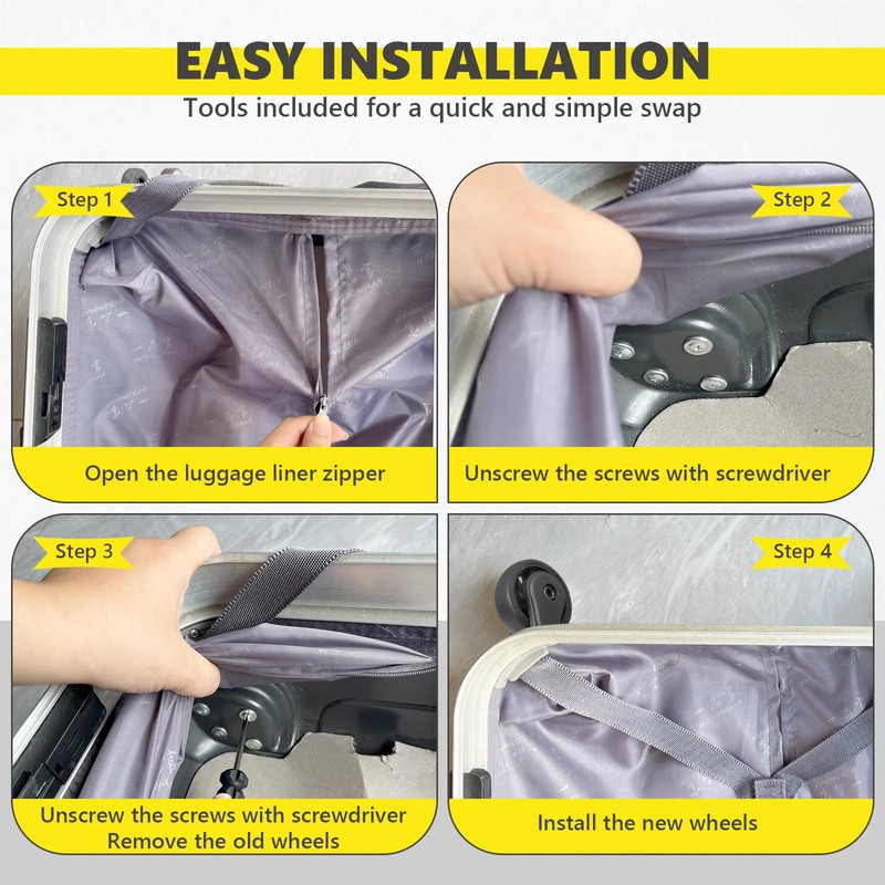 Replacement Luggage Wheel Repair Suitcase Bag Parts Spinner Wheels (Spinner