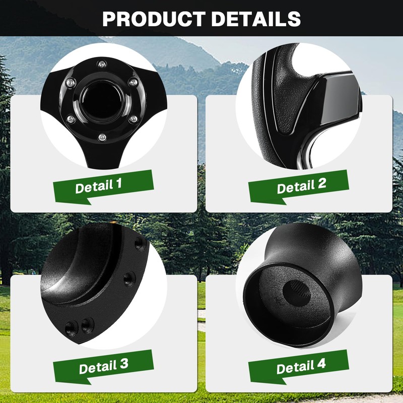 VOONKE Golf Cart Steering Wheel and Golf Adapter for Club