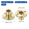 uxcell 5 Pcs Tr8x8 Lead Screw Brass Nut, Trapezoidal Nut