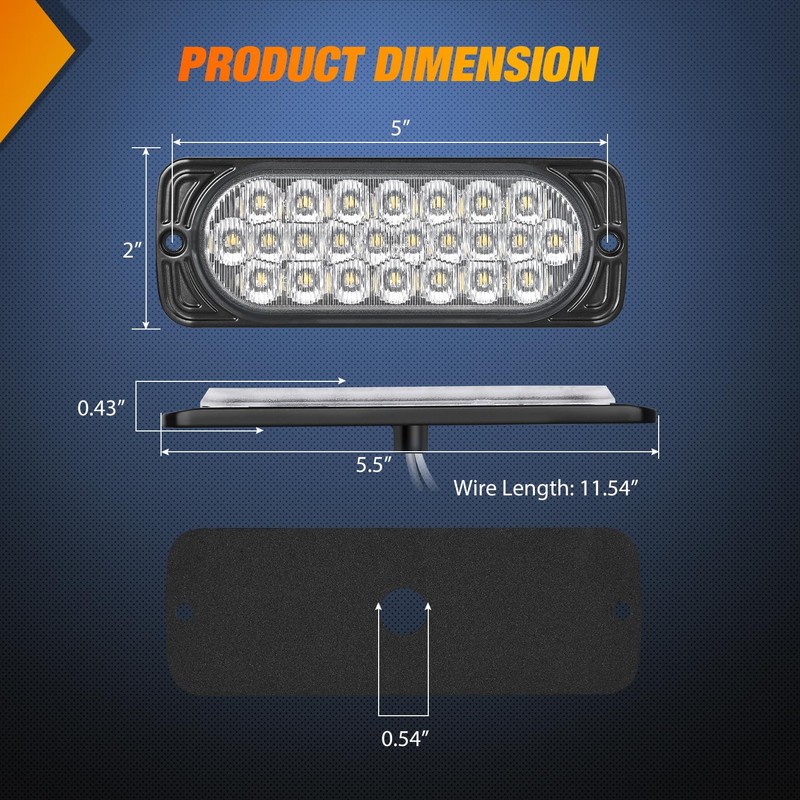 Nilight 5.5 Inch Aluminum Housing Tail Light 2 PCS 24