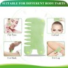 Jade Gua Sha Stone 2 Pieces, Gua Sha Comb and