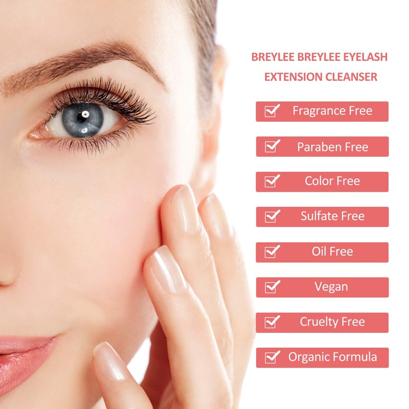 BREYLEE Eyelash Shampoo, Eyelash Shoam Eyelash Care for Salon and
