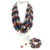 JNF Large Faux Pearl Necklaces for Women Multi strand Pearl
