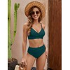Edelqual Women's High Waisted Bikini Sets Two Piece Swimsuit Tummy