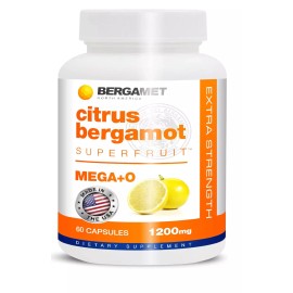 BergaMet Citrus Bergamot Supplement, 170:1 Extract, 1200Mg, 80% Polyphenols, Italian Citr