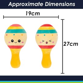 VFM e-Store - Maracas Soft Toy Cute Plushie Huggable Cuddly Stuffed Toy Plush Toy Cute Stuffed Plushie, Gifts for Birthday, Valentine's Day Christmas - 27cm Multi