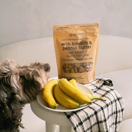 Dexypaws Banana, Oat & Peanut Butter Dog Biscuits - 12oz Bag, Pet Treats, Natural Simple Ingredients, Snack-Training-Reward, Fiber & Potassium Rich