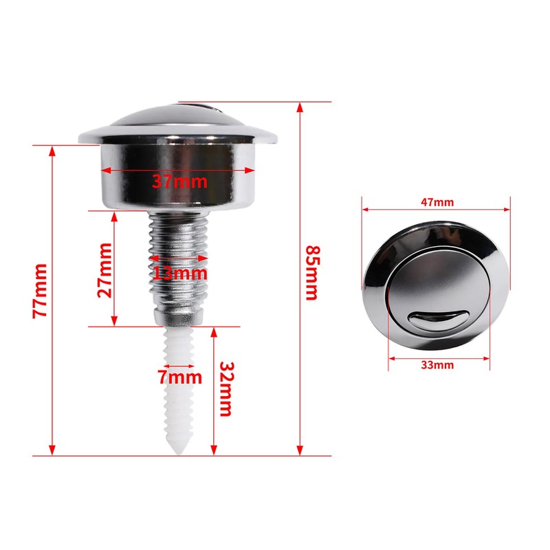 YUCKMZ Push Button Cistern Flush Button with Two Push Buttons