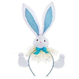 CBK Easter Bunny Ears Plush Bunny Headband Blue Ears