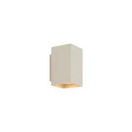 QAZQA - Moderne Wandleuchte Beige GU10 50 mm quadratisch 2-flammig - Sandy I Wohnzimmer I Schlafzimmer - Aluminium Rechteckig - LED geeignet GU10