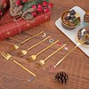 Yesaler Christmas Forks Stainless Steel Dessert Forks with Christmas Pendant