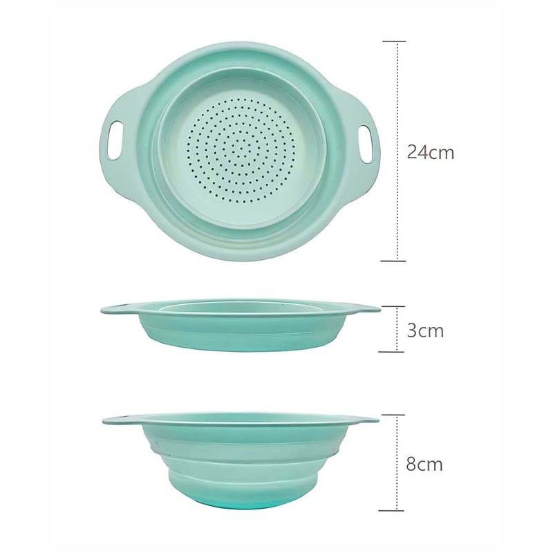 Collapsible Colander – Pastel Assorted Colours – Space-Saving Folding Strainer