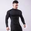 Men's High Elastic Compression Shirts Long Sleeves Sports Top for