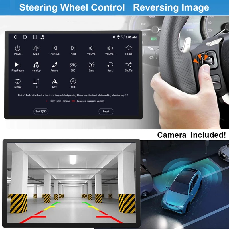 YuanTing 7" Android 13 Car Stereo Radio GPS WiFi Carplay