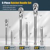 YIYEIE 6-Piece Flex Head Ratchet Set, 1/4", 3/8", 1/2" Drive,