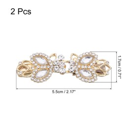 sourcing map 2pcs Vintage Sweater Clips, Cape Cloak Clasp Retro Cardigan Clips Shawl Collar Clasp Dress Shirt Brooch Clip for Women (Gold, 2.17" x 0.71")