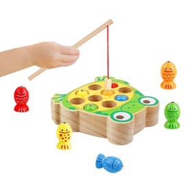 Emotionlin Montessori Magic Magnetic Fishing Game for Children from 2 Years, Promote Fine Motor Skills and Learning Fun with 2 Fishing Rods, 10 Colourful Fish (Fishing Toy)