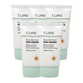 Kim Jeong-moon Aloe 김정문알로에 큐어 아쿠아 마일드 그린 선크림 40ml(SPF50+) 5개 So