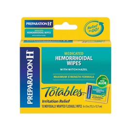 Preparation H Totables Irritation Relief Wipes 10 Each (Pack of 3)