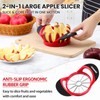 SCHVUBENR 4.72 Inch Large Apple Slicer with 12 Blades -