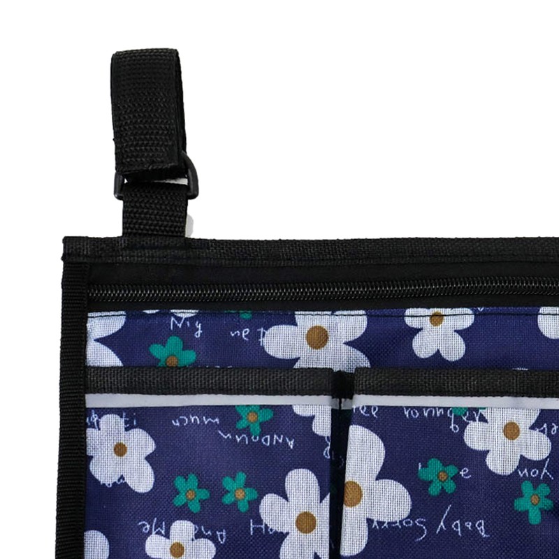 Wheelchair Bag with Pockets Reflective Strips Armrest Side Bag for