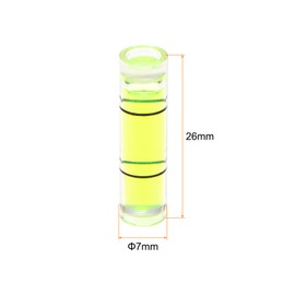 HARFINGTON 10pcs Small Cylindrical Bubble Level Vials 7x26mm PMMA Mini Horizontal Bubble Spirit Level Measuring Layout Tools for RV TV Picture Frame Hanging Tool Leveler