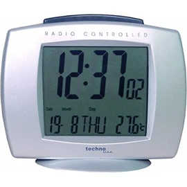 Technoline Wireless Alarm Clock WT 189 with Indoor Temperature Display and Date/Weekday Display