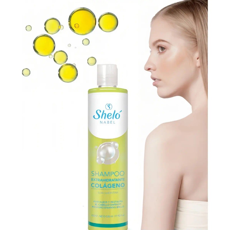 Shampoo Extrahidratante Colágeno Queratina Sheló Nabel