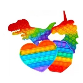 Meliars Pop It Push Pop Jueguete Anti Estres Dinosaurio (4 Piezas)