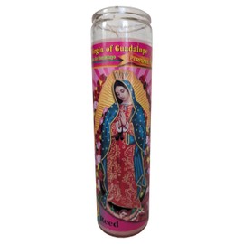 Virgin of Guadalupe (Virgen de Guadalupe) Rose Perfumed Devotional Candle