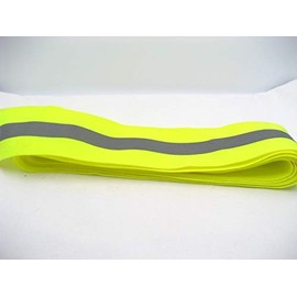 2ms of Green Silver Fluorescence Tape Hi Viz Reflective Ribbon Tape Bike Jacket Night Safety use Tape