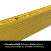 Stabila 01304 Wooden Folding Ruler Type 707 2 m Yellow