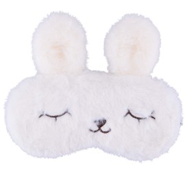 Ulife Mall Funny 3D Cute Rabbit Sleeping Mask Plush Sleeping Mask Blindfold for Sleeping Travel Eye Mask with Adjustable Elastic Band Sleeping Masks Eye Cover for Children Girls Boys Women