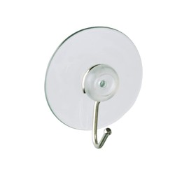 Wenko "Nickel Suction Hook, Transparent, 4-Piece