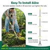 Garden Hand Tiller Cultivator, 4-Tine Adjustable Long Handle, Heavy Duty